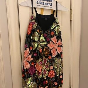 French connection all sequin short dress, fitted style